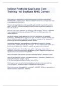 Indiana Pesticide Applicator Core Training - All Sections 100&percnt; Correct