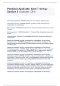 Pesticide Applicator Core Training - Section 3  Accurate 100&percnt;