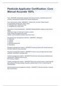 Pesticide Applicator Certification&colon; Core Manual Accurate 100&percnt;