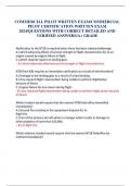 COMMERCIAL PILOT WRITTEN EXAM&sol;COMMERCIAL PILOT CERTIFICATION WRITTEN EXAM 2024&sol;QUESTIONS WITH CORRECT DETAILED AND VERIFIED ANSWERS&sol;A&plus; GRADE