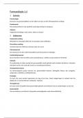 Samenvatting -  TAB 1.4 Deel 2: farmacologie