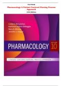  Test Bank for Pharmacology A Patient-Centered Nursing Process Approach 10th Edition By Linda McCuistion, Kathleen DiMaggio, Mary Beth Winton, Jennifer Yeager |All Chapters,  Year-2023/2024|