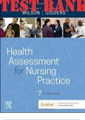 Test Bank For Health Assessment for Nursing Practice 7th Edition by Susan Fickertt Wilson, Jean Fore (Complete 24 Chapters)