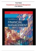 Test Bank for Foundations of Financial Management 17th Edition by Stanley B. Block, Geoffrey A. Hirt, Bartley R. Danielsen |All Chapters,  Year-2023/2024|