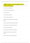 CWEA Grade 4 Test Questions and Correct Answers