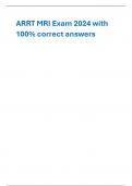 ARRT MRI Exam 2024 with 100&percnt; correct answers