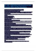 MY OET PREPARATION Questions And Answers With Verified Solutions&period;