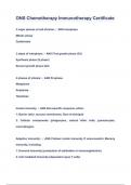 ONS Chemotherapy Immunotherapy Certificate Questions & Answers 2023&lpar;A&plus;GRADED 100&percnt;VERIFIED&rpar;