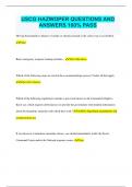 USCG HAZWOPER QUESTIONS AND ANSWERS 100&percnt; PASS