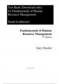Test Bank Fundamentals of Human Resource Management, 5th edition by Gary Dessler