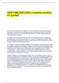 AHIP FWA 2023-2024 complete solution A+ graded