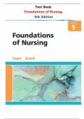 Test Bank for Foundations of Nursing 9th Edition By Kim Cooper & Kelly Gosnell |All Chapters,  Year-2023/2024|