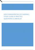 HESI Fundamentals of Nursing, Study Guide & Practice Questions & Labvalue Latest 2024