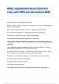 WGU - Applied Healthcare Statistics exam with 100&percnt; correct answers 2024