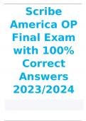 Scribe America OP Final Exam with 100&percnt; Correct Answers 2023&sol;2024