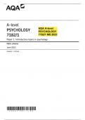 AQA A-level PSYCHOLOGY 7182/1 MS 2023