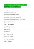 NURSING MATH EXAM 1 WITH 100&percnt; CORRECT ANSWERS 2024