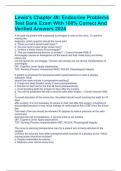 Lewis's Chapter 49: Endocrine Problems Test Bank Exam With 100% Correct And Verified Answers 2024