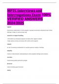 BEST REVIEW MPTC Interviews and Interrogations Exam 100&percnt;  VERIFIED ANSWERS  2024&sol;2025