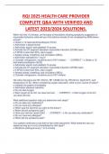 RQI 2025 HEALTH CARE PROVIDER COMPLETE Q&A WITH VERIFIED AND  LATEST 2023&sol;2024 SOLUTIONS&period;