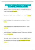 AWHONN MODULE 5 QUESTIONS AND ANSWERS ALREADY PASSED