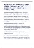 ADMIN NCO AGR BOARD TEST BANK SPRING TO WINTER ACTUAL QUESTIONS AND ANSWERS 2024 VERIFIED 100%