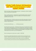5 Dollar Traffic School &vert; 60 Questions  with 100&percnt; Correct Answers &vert; Latest  Update &vert; Verified