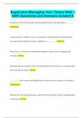 Supervisor-Managing Your Teams Risk &ndash; 3455 Questions and Answers Graded A&plus;