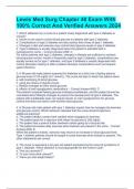 Lewis Med Surg Chapter 48 Exam With 100&percnt; Correct And Verified Answers 2024
