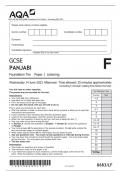 AQA GCSE PANJABI Foundation Tier Paper 1 Listening QP 2023