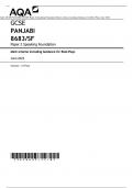 AQA GCSE PANJABI 8683&sol;SF Paper 2 Speaking Foundation Mark scheme including Guidance for Role-Plays June 2023 Version&colon; 1&period;0 Final