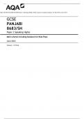 AQA GCSE PANJABI 8683&sol;SH Paper 2 Speaking Higher Mark scheme including Guidance for Role-Plays June 2023 Version&colon; 1&period;0 Final
