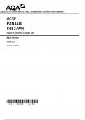 AQA GCSE PANJABI 8683&sol;WH Paper 4 Writing Higher Tier Mark scheme June 2023 Version&colon; 1&period;0 Final