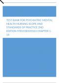 Test Bank For Psychiatric-Mental Health Nursing Scope and Standards of Practice 2nd Edition 9781558105553 Chapter 1-16