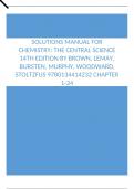 Solutions Manual For Chemistry, The Central Science 14th Edition by Brown, LeMay, Bursten, Murphy, Woodward, Stoltzfus 9780134414232 Chapter 1-24