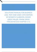Solutions Manual For Business Law, Text and Cases 14th Edition by Kenneth Clarkson, Roger LeRoy Miller, Frank Cross Chapter 1-51