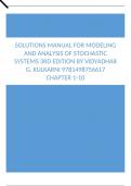 Solutions Manual For Modeling and Analysis of Stochastic Systems 3rd Edition by Vidyadhar G. Kulkarni  Chapter 1-10