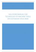 Solutions Manual For Technology Of Machine Tools 8th Edition by Steve Krar