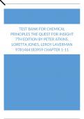 Test Bank For Chemical Principles The Quest for Insight 7th Edition by Peter Atkins, Loretta Jones, Leroy Laverman 9781464183959 Chapter 1-11