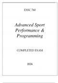 EXSC 760 ADVANCED SPORT PERFORMANCE & PROGRAMMING COMPLETED EXAM 2024&period;