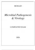 BIOM 625 MICROBIAL PATHOGENESIS & VIROLOGY COMPLETED EXAM 2024&period;