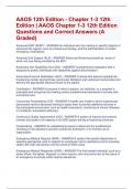 AAOS 12th Edition - Chapter 1-3 12th  Edition &vert; AAOS Chapter 1-3 12th Edition Questions and Correct Answers &lpar;A Graded&rpar;