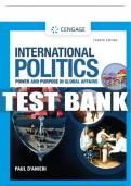 Test Bank For International Politics: Power and Purpose in Global Affairs - 4th - 2017 All Chapters - 9781305630086