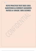 RCFE PRACTICE TEST 2023-2024 QUESTIONS & CORRECT ANSWERS RATED A+ GRADE 100% SCORES