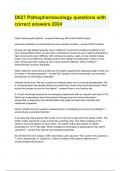 D027 Pathopharmacology questions with correct answers 2024