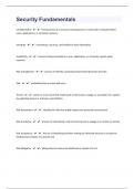 Security Fundamentals 152 Questions with 100&percnt; Correct Answers &vert; Verified &vert; Latest Update