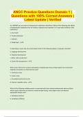 ANCC Practice Questions Domain 1 &vert;  Questions with 100&percnt; Correct Answers &vert;  Latest Update &vert; Verified