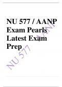 NU 577 / AANP Exam Pearls Latest Exam