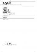 AQA GCSE POLISH 8688&sol;WH Paper 4 Writing Higher Tier Mark scheme June 2023