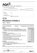 AQA GCSE RELIGIOUS STUDIES A Paper 1: Sikhism QP 2023 
